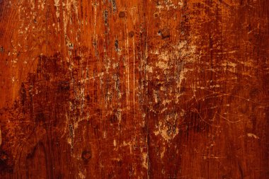 Eski ahşap kaplama arka plan, yüzey eski doğal renkli ahşap, üst manzara. Tahıl tablosu yüzeyi.