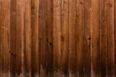 Eski ahşap kaplama arka plan, yüzey eski doğal renkli ahşap, üst manzara. Tahıl tablosu yüzeyi.