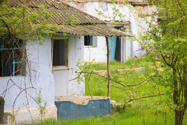 Moldova Cumhuriyeti 'nin güzel doğası olan köyün manzarası. Doğu Avrupa 'da kır hayatı.