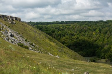 Moldova Cumhuriyeti 'nde manzara ve güzel yeşil doğa, Doğu Avrupa' da küçük dost bir ülke..