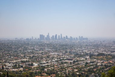 Amerika Birleşik Devletleri 'nin ünlü Los Angeles şehrinde güzel şehir manzarası