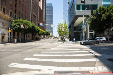 Amerika Birleşik Devletleri 'nin ünlü Los Angeles şehrinde güzel şehir manzarası