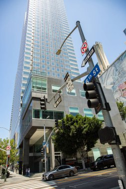 Amerika Birleşik Devletleri 'nin ünlü Los Angeles şehrinde güzel şehir manzarası