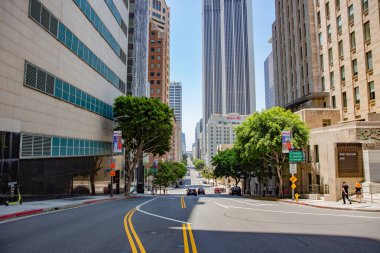 Amerika Birleşik Devletleri 'nin ünlü Los Angeles şehrinde güzel şehir manzarası