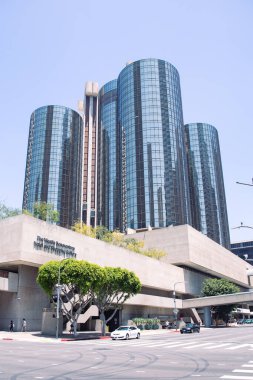 Amerika Birleşik Devletleri 'nin ünlü Los Angeles şehrinde güzel şehir manzarası