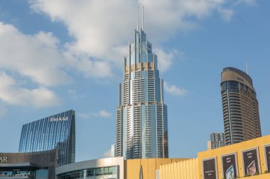 Birleşik Arap Emirlikleri 'ndeki Dubai şehrindeki modern binalar.