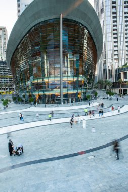 Birleşik Arap Emirlikleri 'ndeki Dubai şehrindeki modern binalar.
