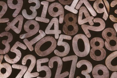 Rastgele numaralarla soyut arkaplan. İş düzeni. sayılar ve matematik ile bankacılık etkinliği.