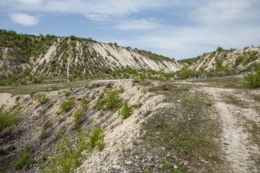 Moldova Cumhuriyeti Köy ve Tarlaları ile Yaz Manzarası. Moldova 'da Pastoral Manzara ve Huzurlu Doğa Sahnesi.