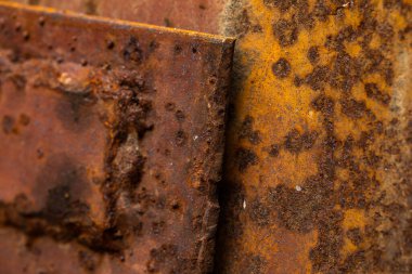 Boş Rusty metal dokusu ya da arka planı. Endüstriyel demir. Soyut fabrika rengi.
