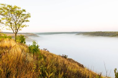 Moldova Cumhuriyeti 'nin Manzarası Sabah Sisi, Puslu Kırsal Görüş