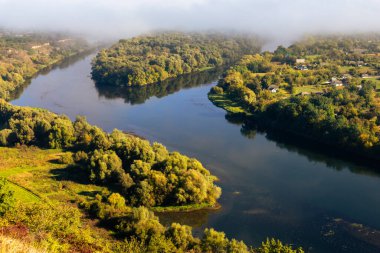 Moldova Cumhuriyeti 'nin Manzarası Sabah Sisi, Puslu Kırsal Görüş
