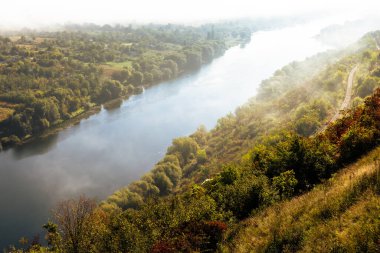 Moldova Cumhuriyeti 'nin Manzarası Sabah Sisi, Puslu Kırsal Görüş