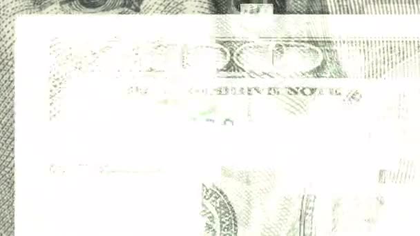 100 American Dollar Bills Money Floating Zooming Close Concept Business — Stock videók