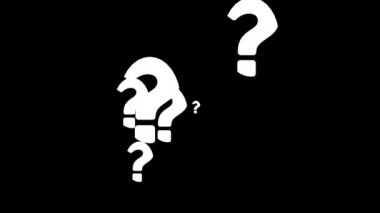 Question mark popping time remap animation alpha channel transparent background