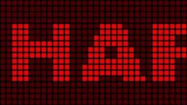 Mutlu Yıllar Metin LED Tıklama Kaydırma Canlandırması Kusursuz Döngü