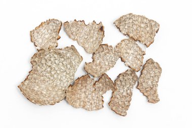 Yılan meyvesinin yakın plan derisi beyaz arkaplan kırpma yolunda izole edilmiş