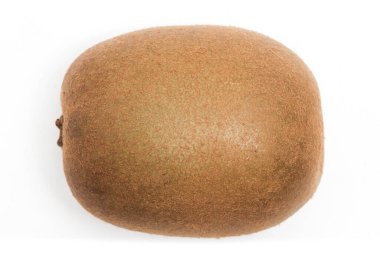 Taze organik altın kivi lezzetli meyve üst görünümü beyaz arka plan kırpma yolu izole