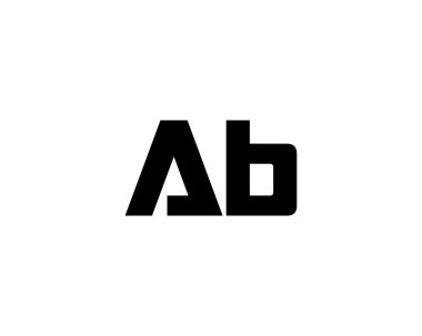 AB Logo design vector template. clipart