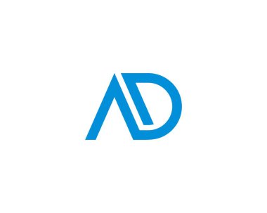 AD logo tasarım vektör şablonu. 