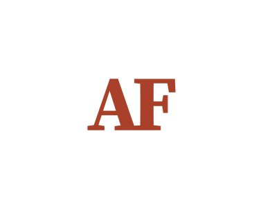 AF logo tasarım vektör şablonu. AF
