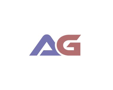 AG Logo tasarım vektör şablonu. AG