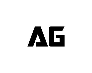 AG Logo tasarım vektör şablonu. AG