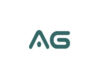 AG Logo tasarım vektör şablonu. AG