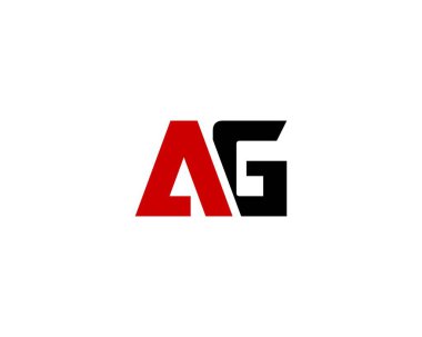 AG Logo tasarım vektör şablonu. AG