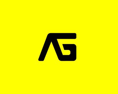 AG Logo tasarım vektör şablonu. AG
