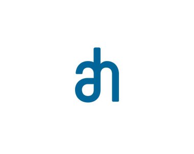 AH logo tasarım vektör şablonu.