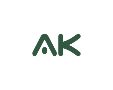 AK logo tasarım vektör şablonu. AK