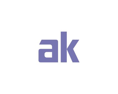AK logo tasarım vektör şablonu. AK