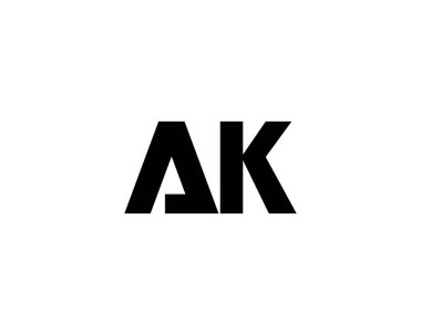 AK logo tasarım vektör şablonu. AK