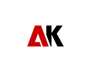 AK logo tasarım vektör şablonu. AK