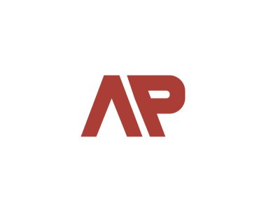AP logo tasarım vektör şablonu. AP