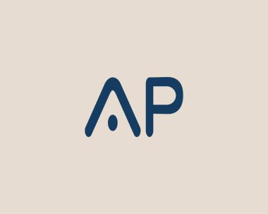 AP logo tasarım vektör şablonu. AP