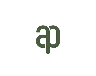 AP logo tasarım vektör şablonu. AP