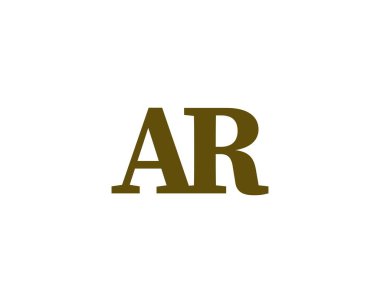 AR Logo tasarım vektör şablonu. AR