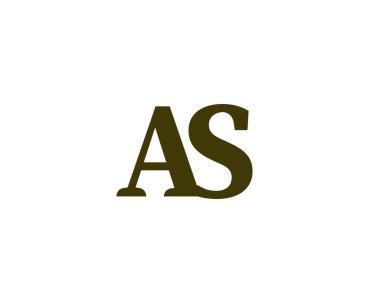 AS logo tasarım vektör şablonu. Farklı