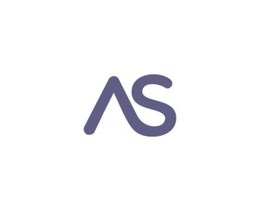 AS logo tasarım vektör şablonu. Farklı