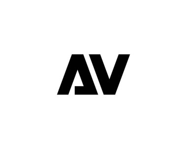 AV logo tasarım vektör şablonu. AV
