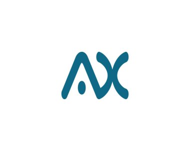 AX logo tasarım vektör şablonu. AX