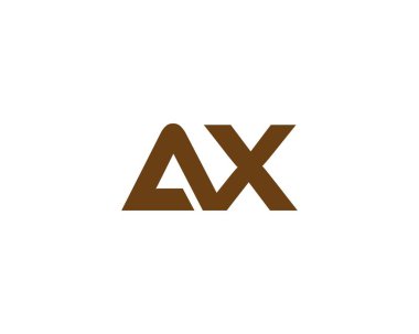 AX logo tasarım vektör şablonu. AX