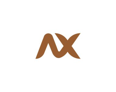 AX logo tasarım vektör şablonu. AX