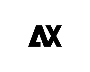 AX logo tasarım vektör şablonu. AX