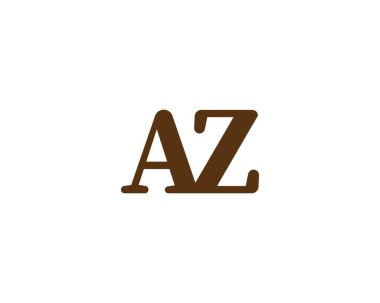 AZ logo tasarım vektör şablonu. AZ