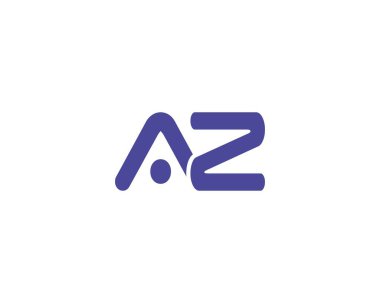 AZ logo tasarım vektör şablonu. AZ