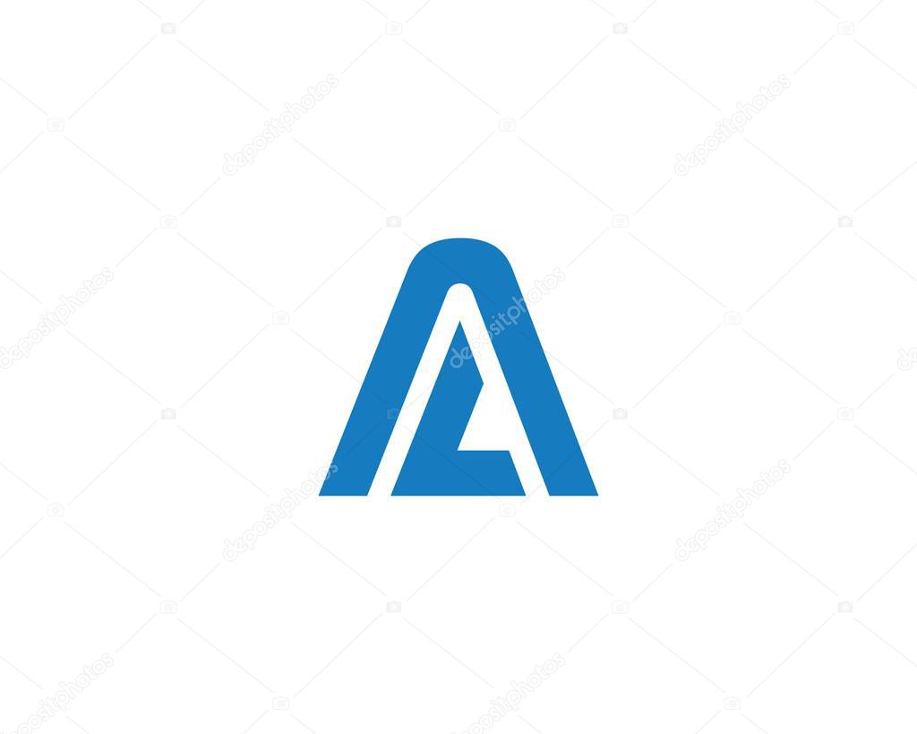 AL logo design vector template. AL