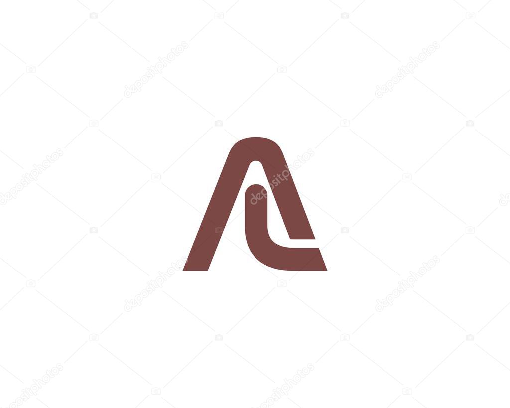 AL logo design vector template. AL